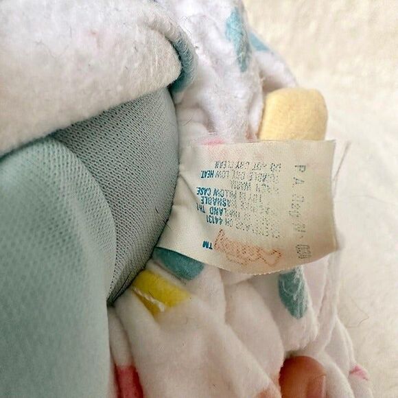 Amtoy Baggie Bunnie Vintage 1987 Plush Pastel Satin Lovey Bunny Stuffed Toy - Picture 8 of 8